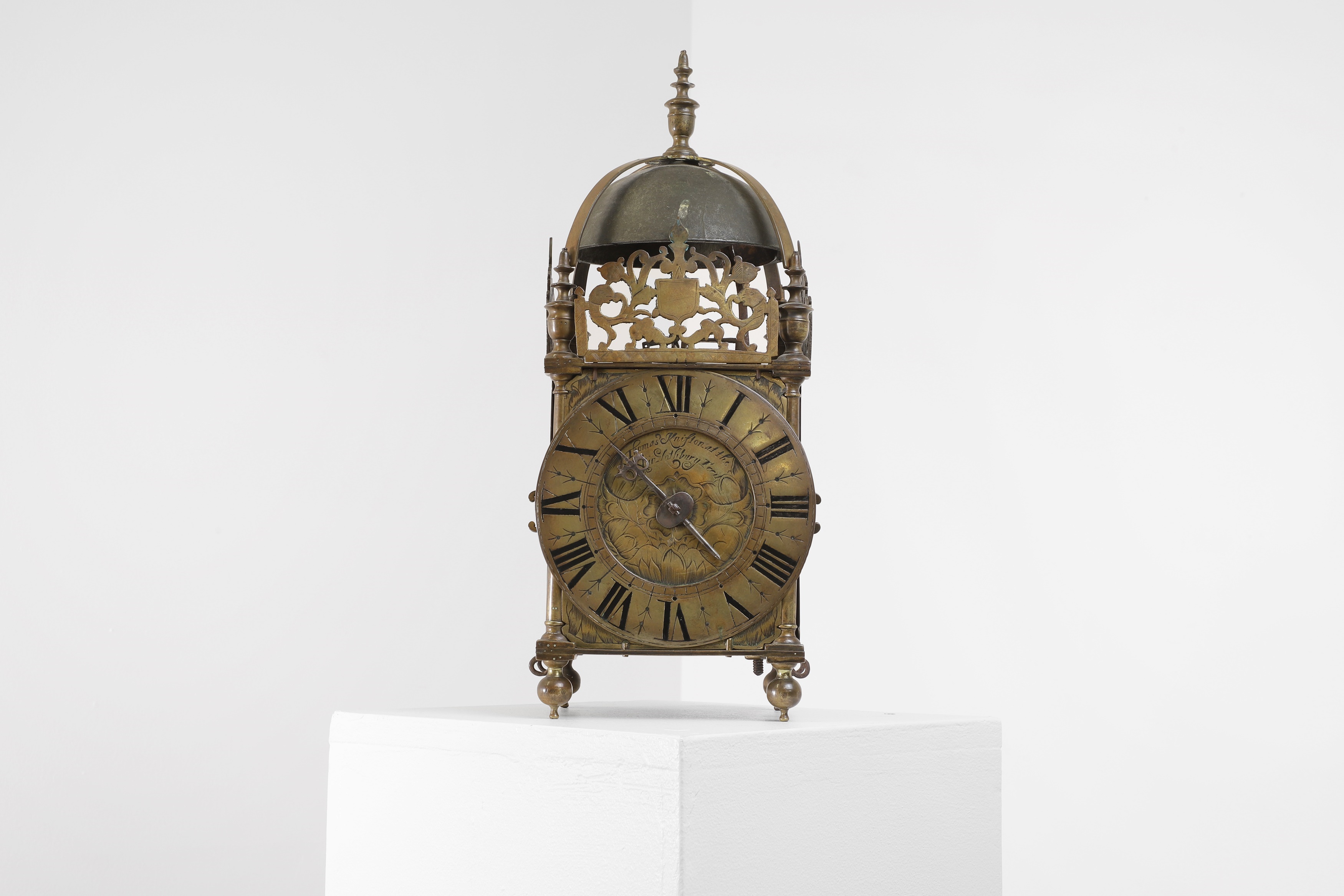 A brass lantern clock last quarter of the 17th century (£2,000-3,000)
